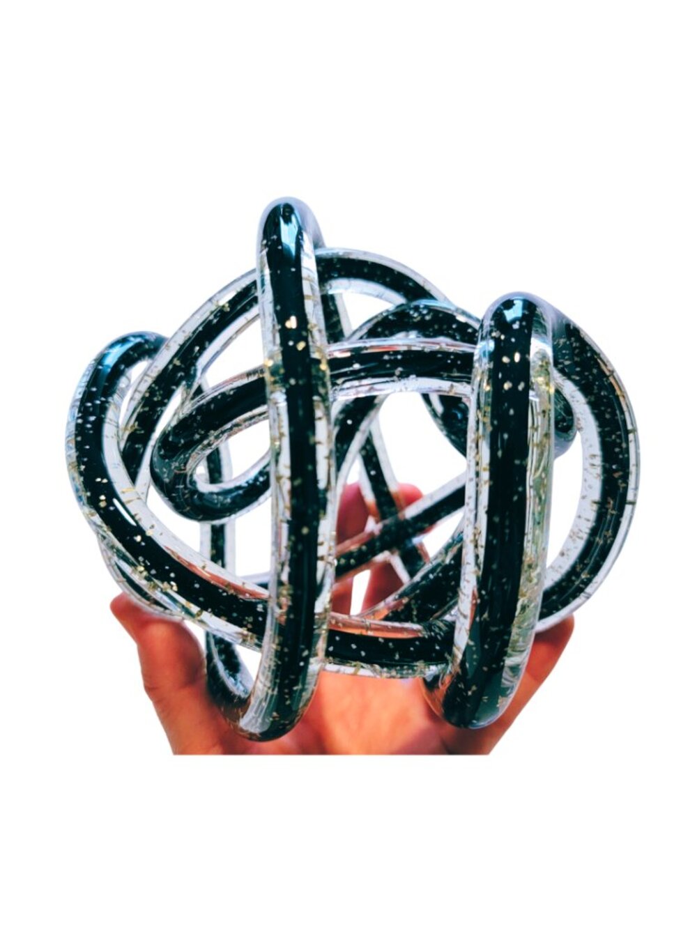 Vintage Friendship Art Glass Eternity Infinity Knot (EUC)